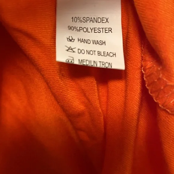 Vibrant Orange Off One Shoulder Sleeveless Top…size L - Picture 4 of 4